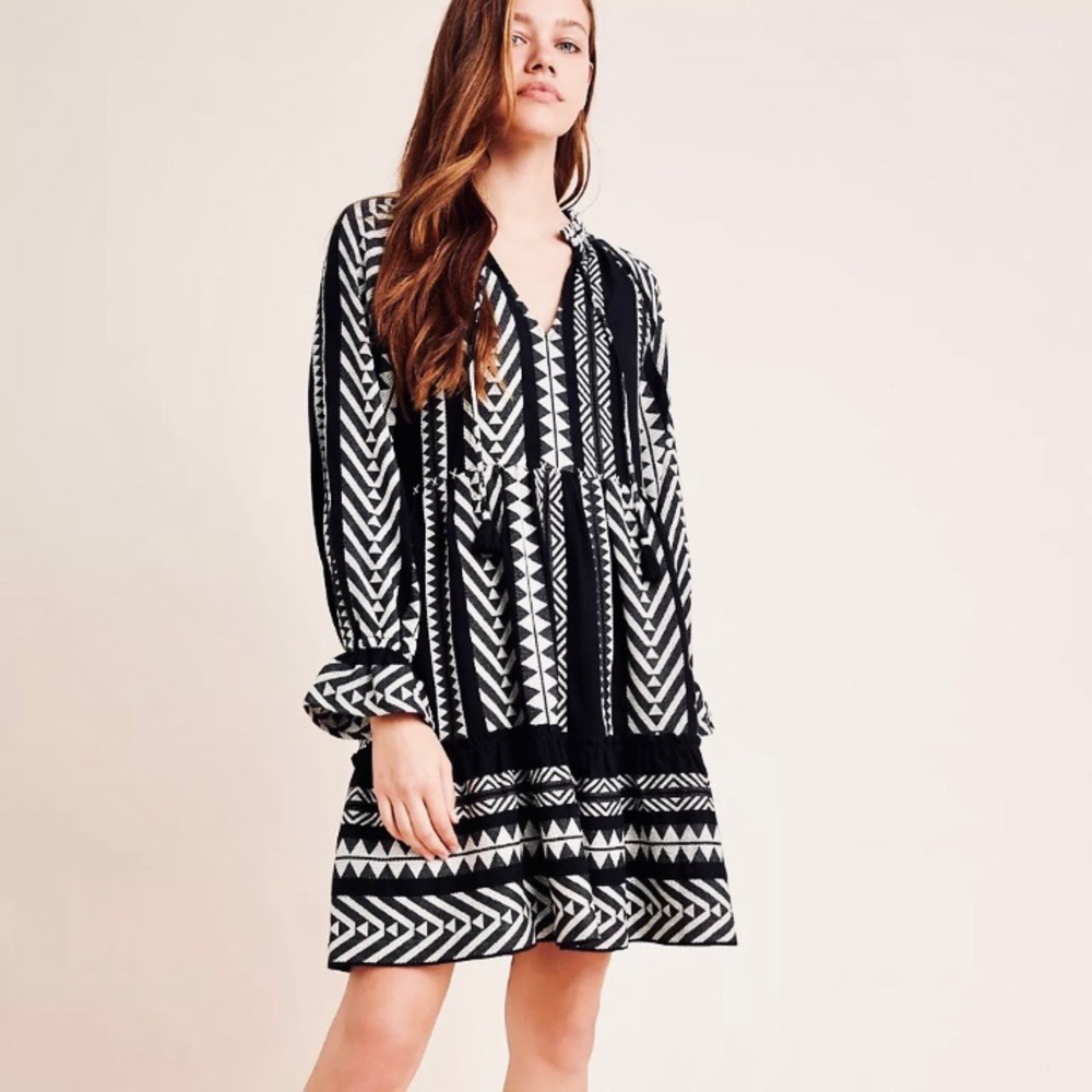 ANTHROPOLOGIE B/W DRESS